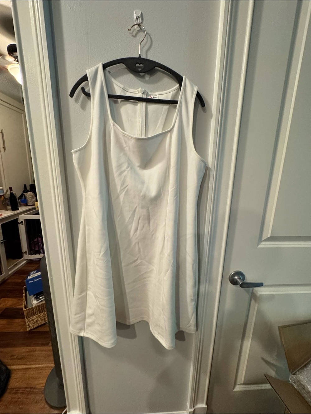 Women’s White Sleeveless A-Line Tank Mini Dress